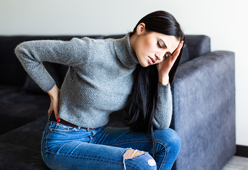 Image of a woman with an injury