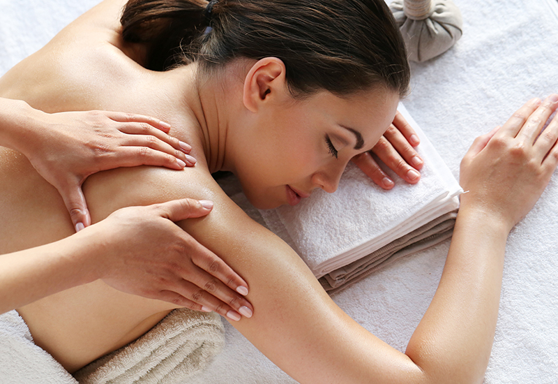 Image of a woman getting a massage