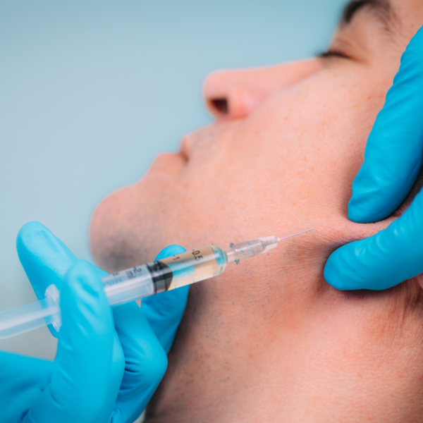 Botox injections in the jawline