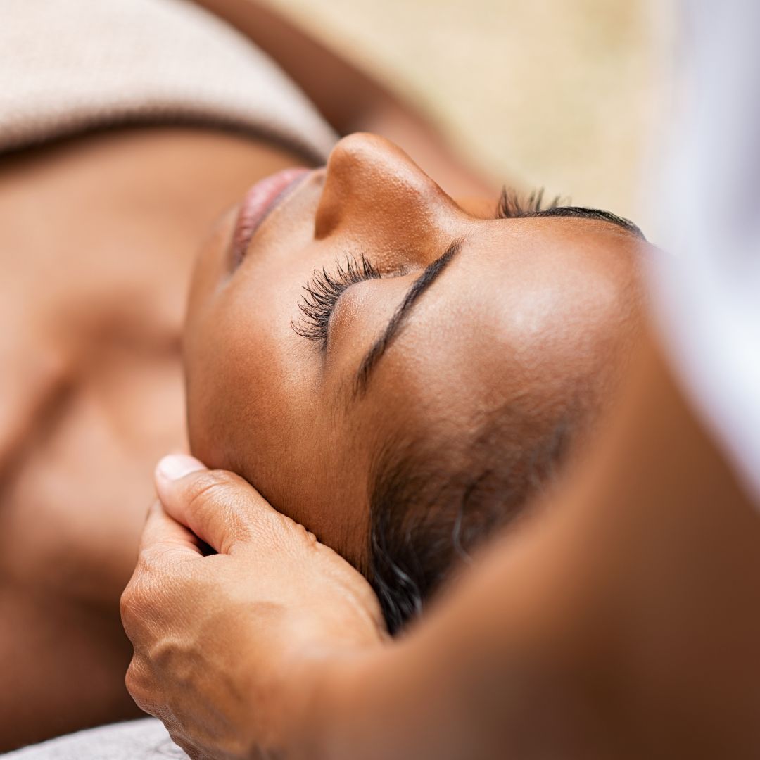 woman getting a facial