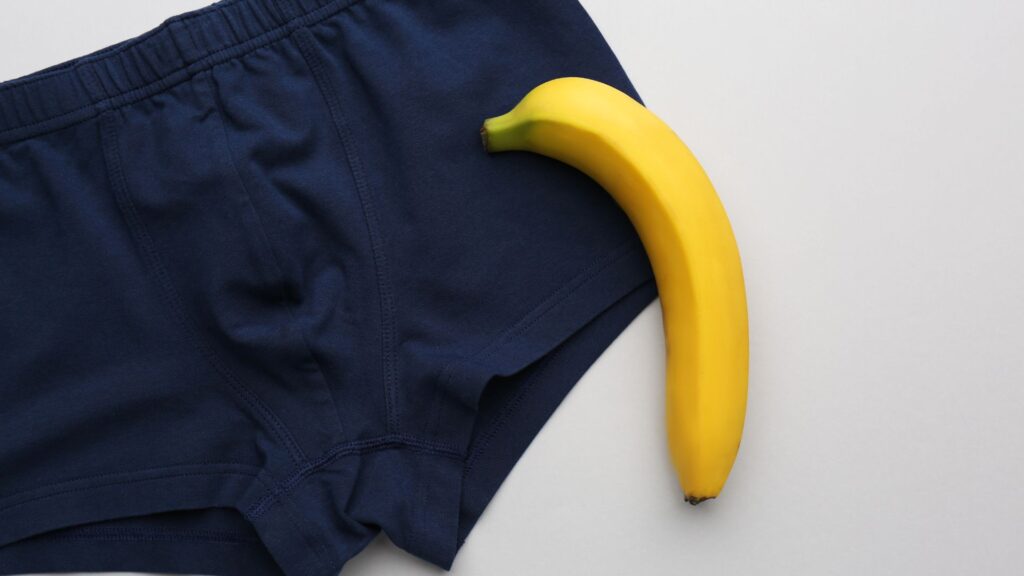 Pair of boxers next to banana