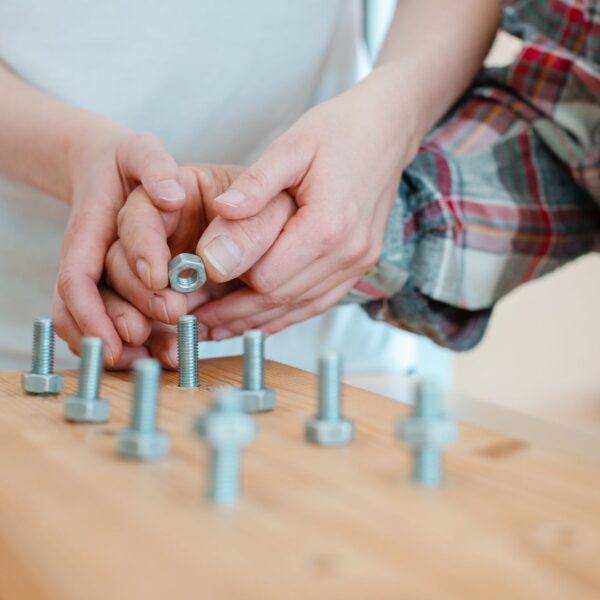 Occupational therapist working on hand function