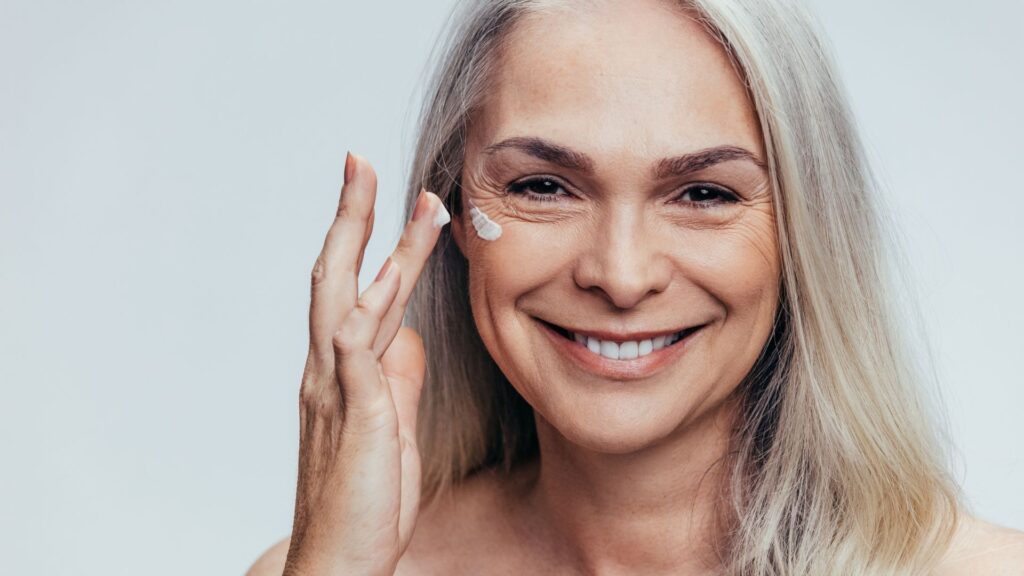 Woman with aging skin.