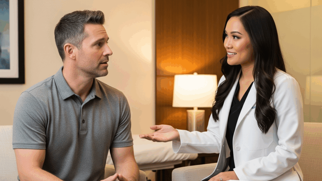 Discussing erectile dysfuntion