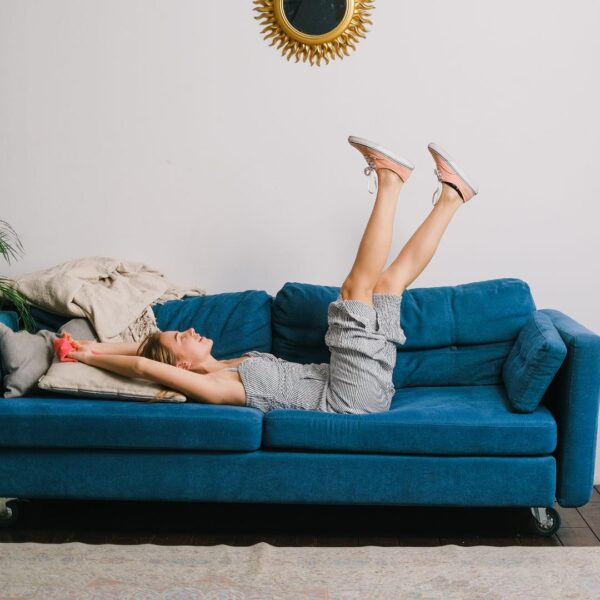 a woman feeling relaxed