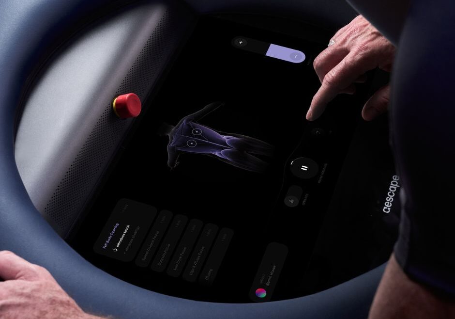 control screen for robot massage